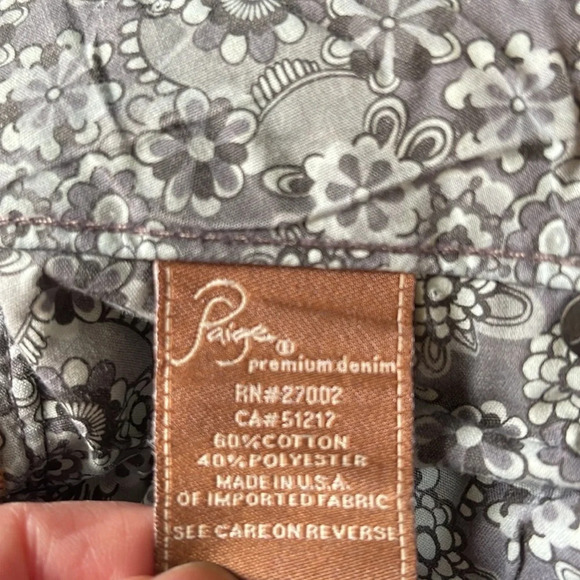 PAIGE Premium Denim Skyline Skinny Jeans Blue Dark Wash Low Rise Ankle Length 25 - Picture 9 of 12